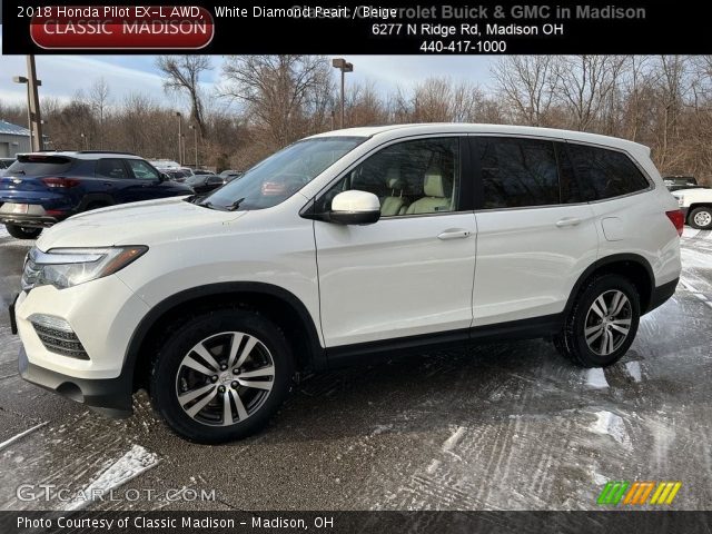 2018 Honda Pilot EX-L AWD in White Diamond Pearl