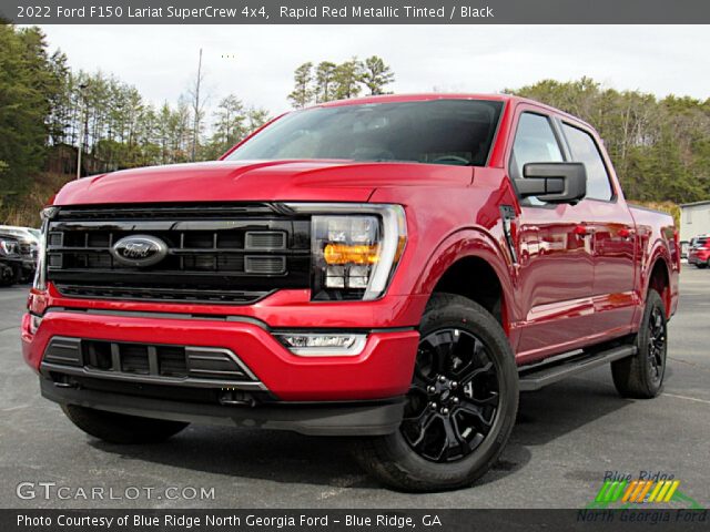 2022 Ford F150 Lariat SuperCrew 4x4 in Rapid Red Metallic Tinted