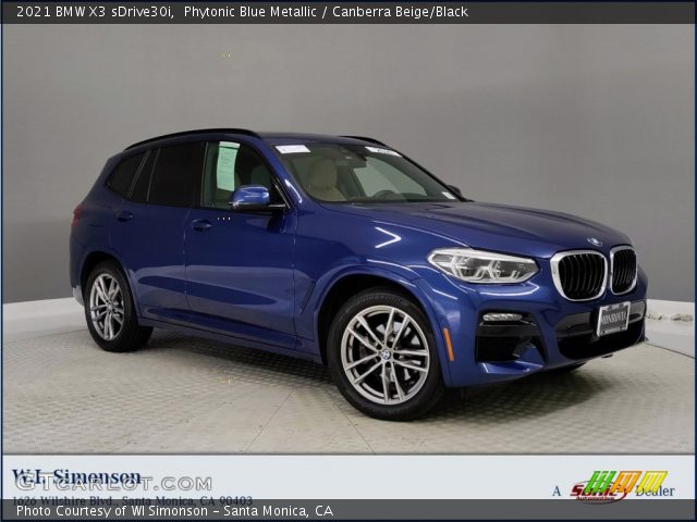 2021 BMW X3 sDrive30i in Phytonic Blue Metallic