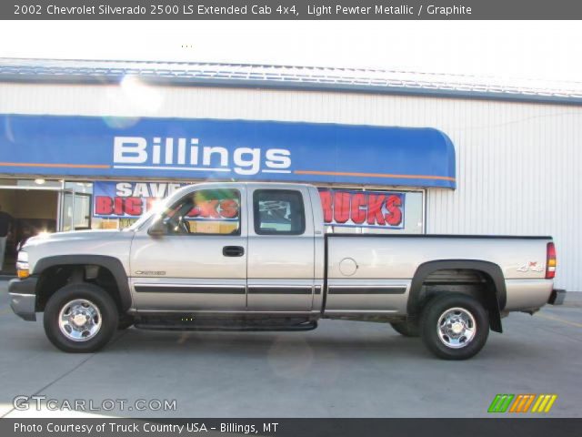 2002 Chevrolet Silverado 2500 LS Extended Cab 4x4 in Light Pewter Metallic