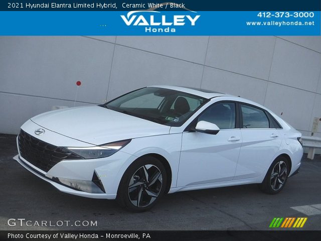 2021 Hyundai Elantra Limited Hybrid in Ceramic White