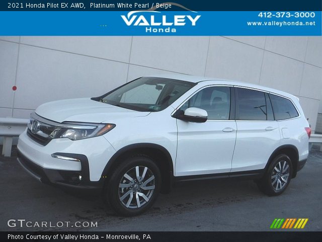 2021 Honda Pilot EX AWD in Platinum White Pearl