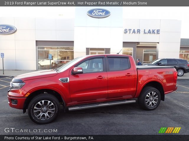 2019 Ford Ranger Lariat SuperCrew 4x4 in Hot Pepper Red Metallic