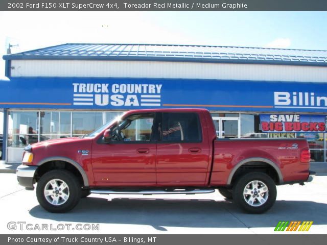 2002 Ford F150 XLT SuperCrew 4x4 in Toreador Red Metallic