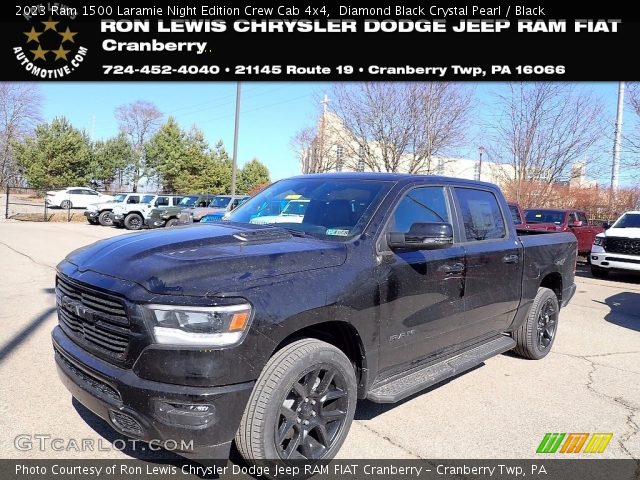 2023 Ram 1500 Laramie Night Edition Crew Cab 4x4 in Diamond Black Crystal Pearl