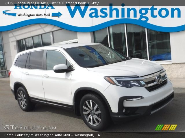 2019 Honda Pilot EX AWD in White Diamond Pearl