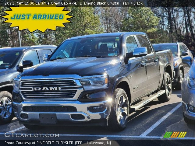 2021 Ram 1500 Laramie Crew Cab 4x4 in Diamond Black Crystal Pearl