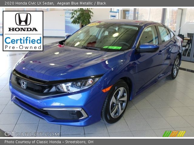 2020 Honda Civic LX Sedan in Aegean Blue Metallic