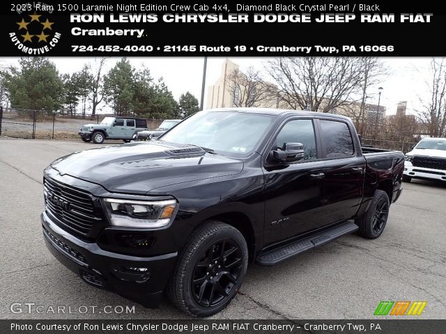 2023 Ram 1500 Laramie Night Edition Crew Cab 4x4 in Diamond Black Crystal Pearl