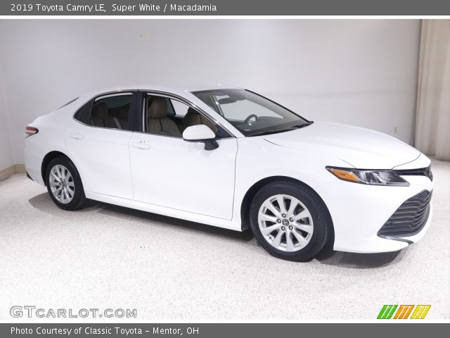 2019 Toyota Camry LE in Super White