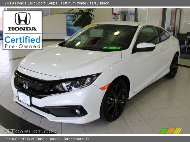 2019 Honda Civic Sport Coupe in Platinum White Pearl