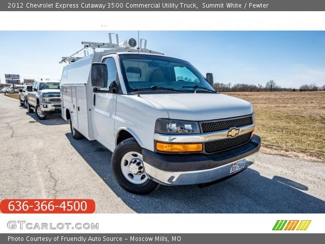 2012 Chevrolet Express Cutaway 3500 Commercial Utility Truck in Summit White