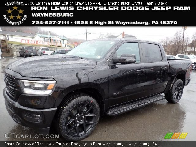 2023 Ram 1500 Laramie Night Edition Crew Cab 4x4 in Diamond Black Crystal Pearl