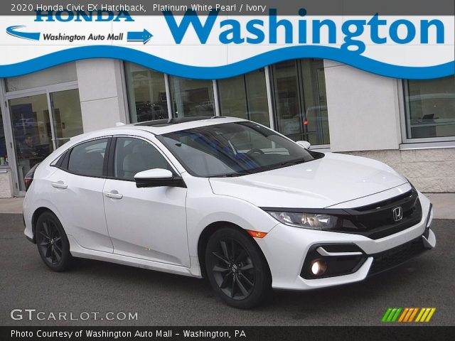 2020 Honda Civic EX Hatchback in Platinum White Pearl