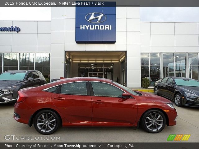 2019 Honda Civic EX Sedan in Molten Lava Pearl