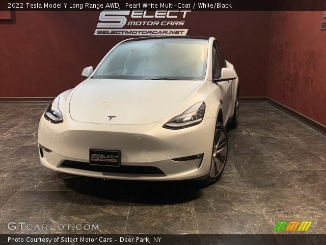 2022 Tesla Model Y Long Range AWD in Pearl White Multi-Coat