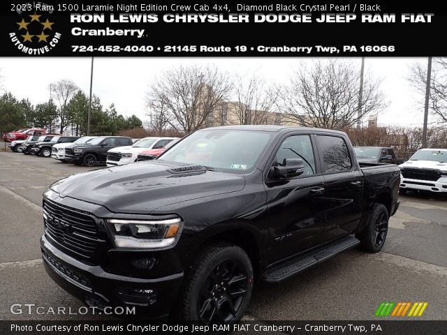 2023 Ram 1500 Laramie Night Edition Crew Cab 4x4 in Diamond Black Crystal Pearl