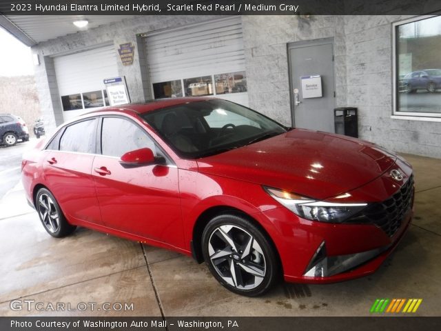 2023 Hyundai Elantra Limited Hybrid in Scarlet Red Pearl