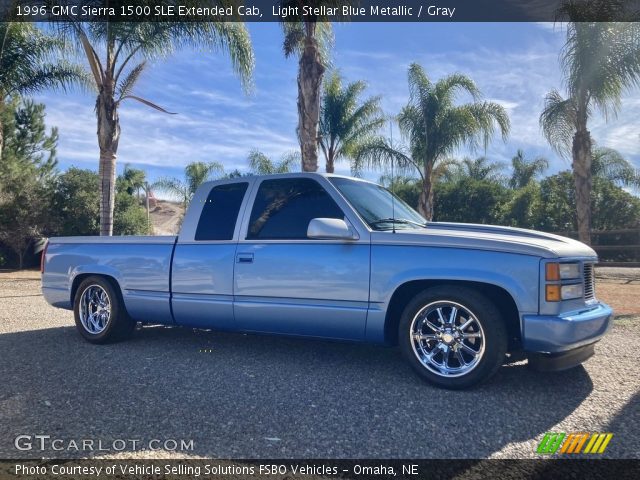 1996 GMC Sierra 1500 SLE Extended Cab in Light Stellar Blue Metallic