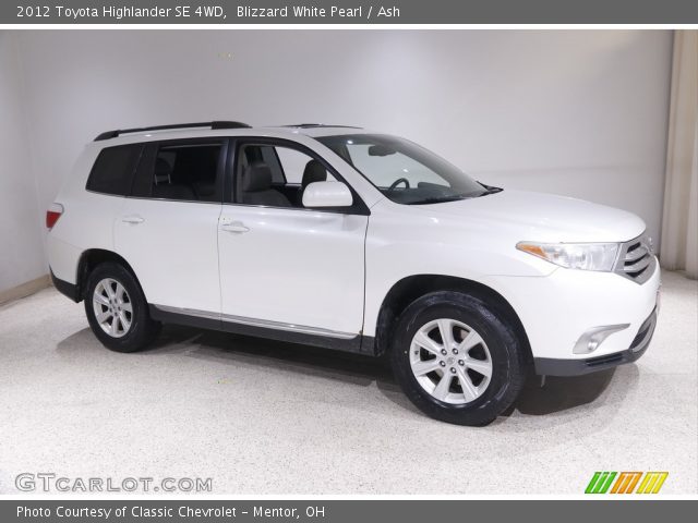 2012 Toyota Highlander SE 4WD in Blizzard White Pearl