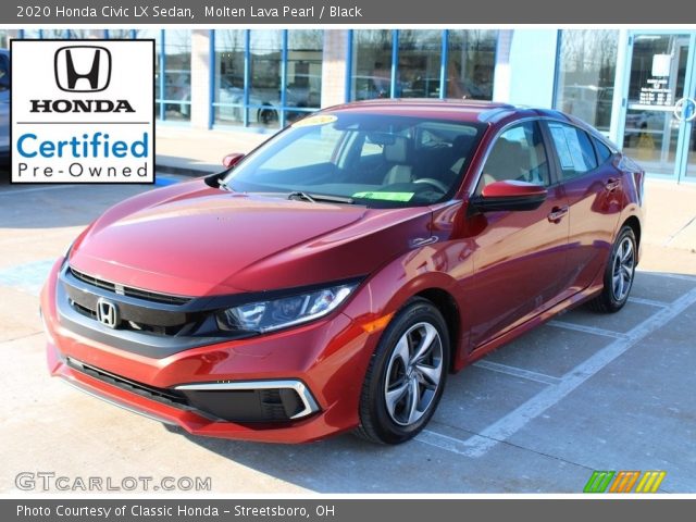 2020 Honda Civic LX Sedan in Molten Lava Pearl