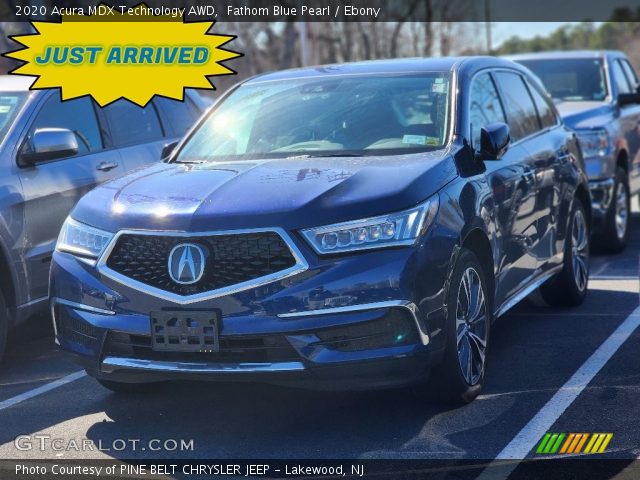 2020 Acura MDX Technology AWD in Fathom Blue Pearl