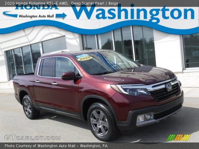 2020 Honda Ridgeline RTL-E AWD in Deep Scarlet Pearl