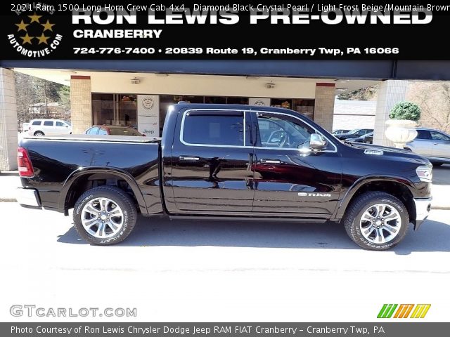 2021 Ram 1500 Long Horn Crew Cab 4x4 in Diamond Black Crystal Pearl