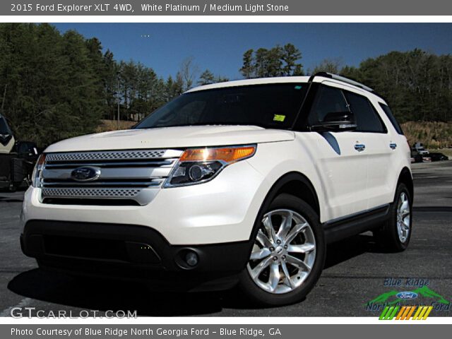 2015 Ford Explorer XLT 4WD in White Platinum
