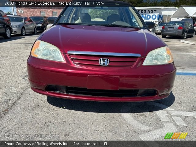 2003 Honda Civic LX Sedan in Radiant Ruby Pearl