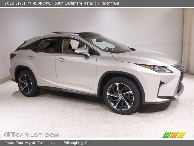 2019 Lexus RX 450h AWD in Satin Cashmere Metallic