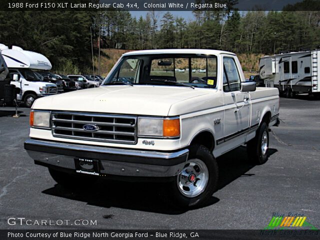 1988 Ford F150 XLT Lariat Regular Cab 4x4 in Colonial White