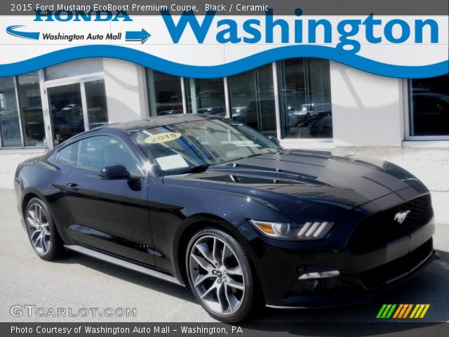 2015 Ford Mustang EcoBoost Premium Coupe in Black
