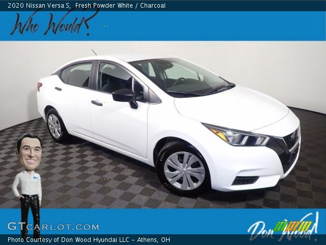 2020 Nissan Versa S in Fresh Powder White