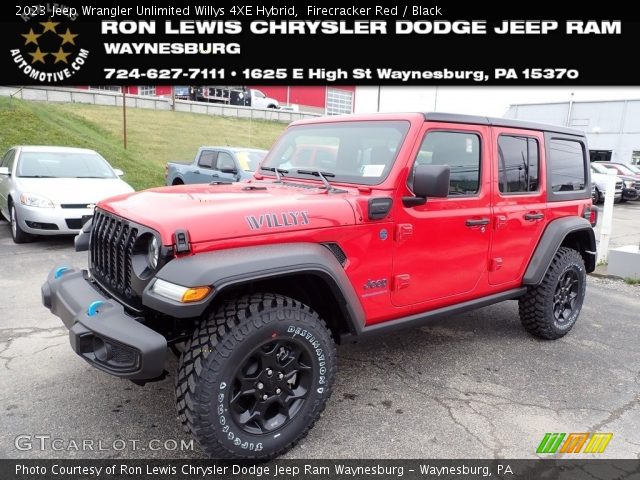 2023 Jeep Wrangler Unlimited Willys 4XE Hybrid in Firecracker Red