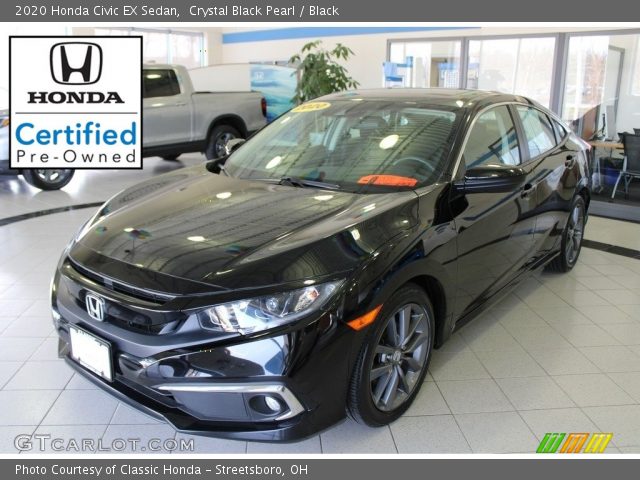 2020 Honda Civic EX Sedan in Crystal Black Pearl