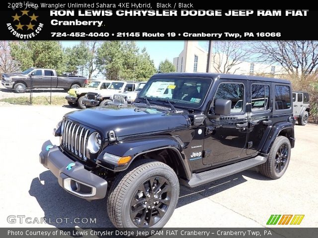 2023 Jeep Wrangler Unlimited Sahara 4XE Hybrid in Black