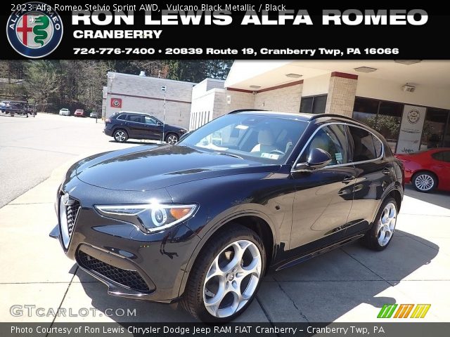 2023 Alfa Romeo Stelvio Sprint AWD in Vulcano Black Metallic