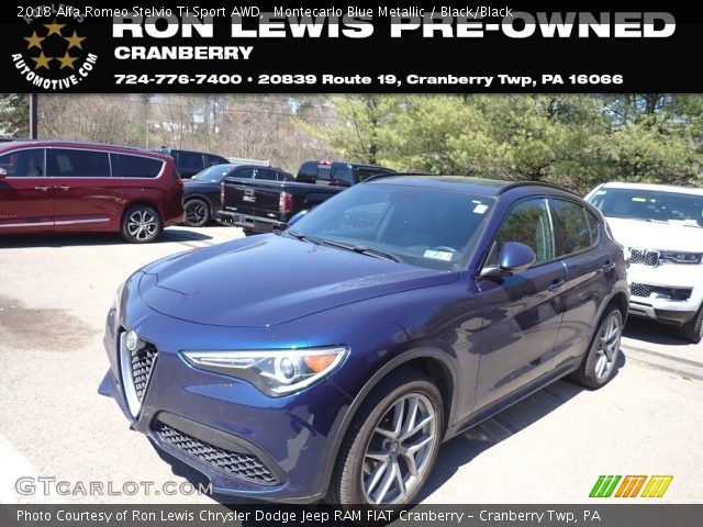 2018 Alfa Romeo Stelvio Ti Sport AWD in Montecarlo Blue Metallic