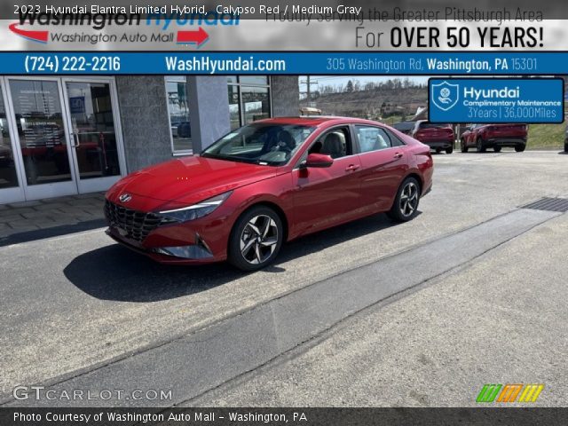 2023 Hyundai Elantra Limited Hybrid in Calypso Red