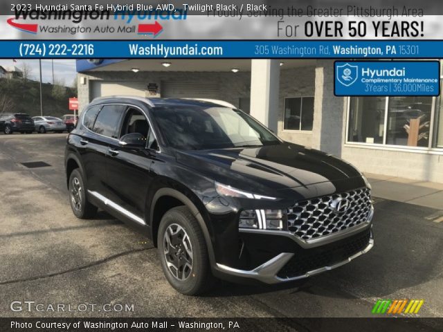 2023 Hyundai Santa Fe Hybrid Blue AWD in Twilight Black