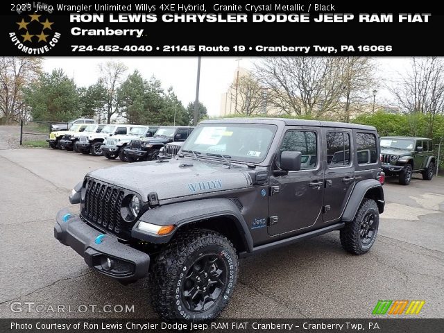2023 Jeep Wrangler Unlimited Willys 4XE Hybrid in Granite Crystal Metallic