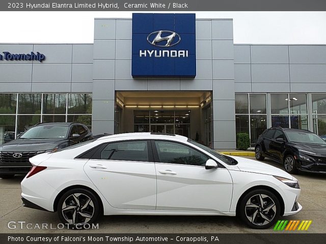 2023 Hyundai Elantra Limited Hybrid in Ceramic White