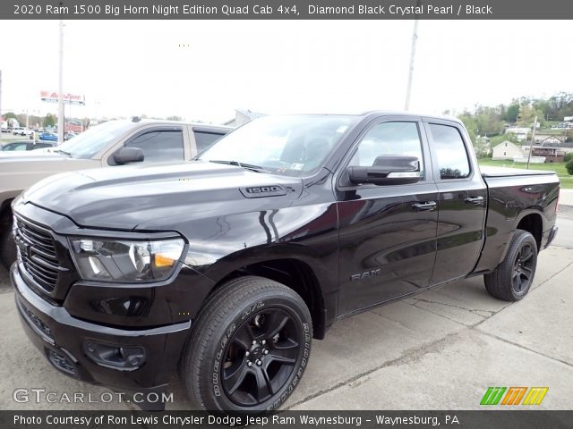 2020 Ram 1500 Big Horn Night Edition Quad Cab 4x4 in Diamond Black Crystal Pearl