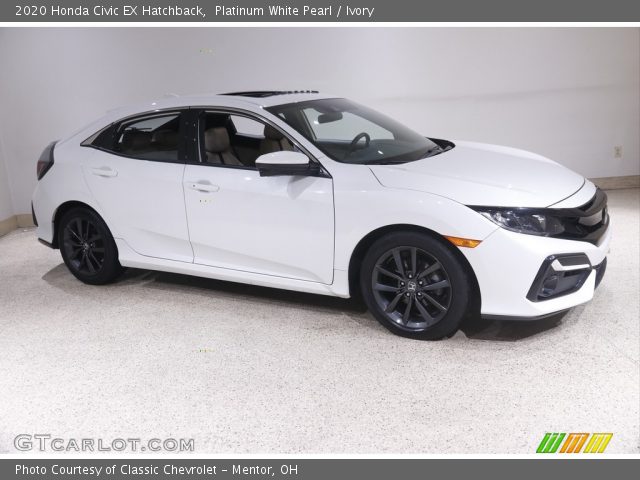 2020 Honda Civic EX Hatchback in Platinum White Pearl