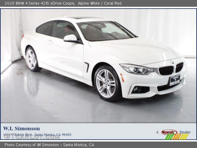 2016 BMW 4 Series 428i xDrive Coupe in Alpine White