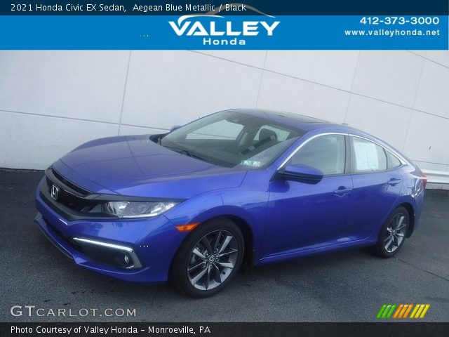 2021 Honda Civic EX Sedan in Aegean Blue Metallic