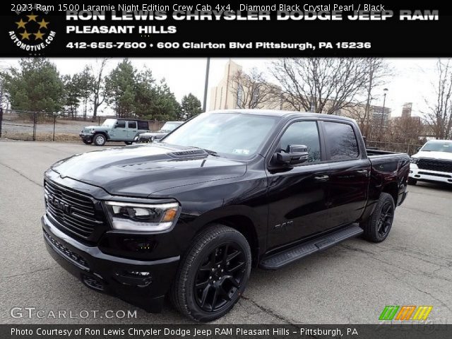2023 Ram 1500 Laramie Night Edition Crew Cab 4x4 in Diamond Black Crystal Pearl