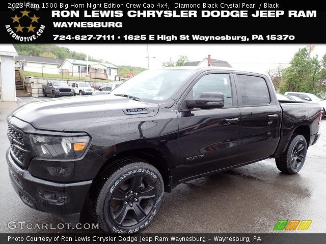 2023 Ram 1500 Big Horn Night Edition Crew Cab 4x4 in Diamond Black Crystal Pearl