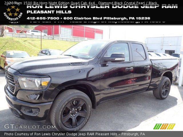 2020 Ram 1500 Big Horn Night Edition Quad Cab 4x4 in Diamond Black Crystal Pearl